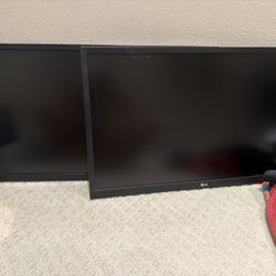 2 X 24” Inch LG 24ML448 Monitors - No Stands - VESA mount only