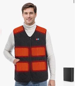 XL Heated Vest for Men 7.4V Battery Rechargeable Lightweight Heating Winter
