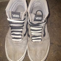 Vans Hightop Skate Shoes Gray