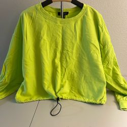 Bright Sweatshirt With Bottom Pull To Show Waist