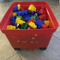 Large Building Blocks With Cart 