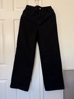 Black jeans wide leg size 4