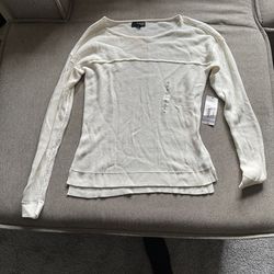 Cream long sleeve top