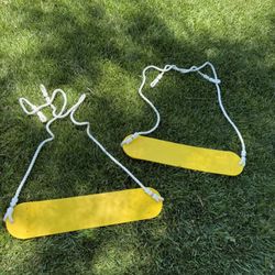 Brand New Swingset Playset Outdoor Yellow Sling Swings – Set of 2!