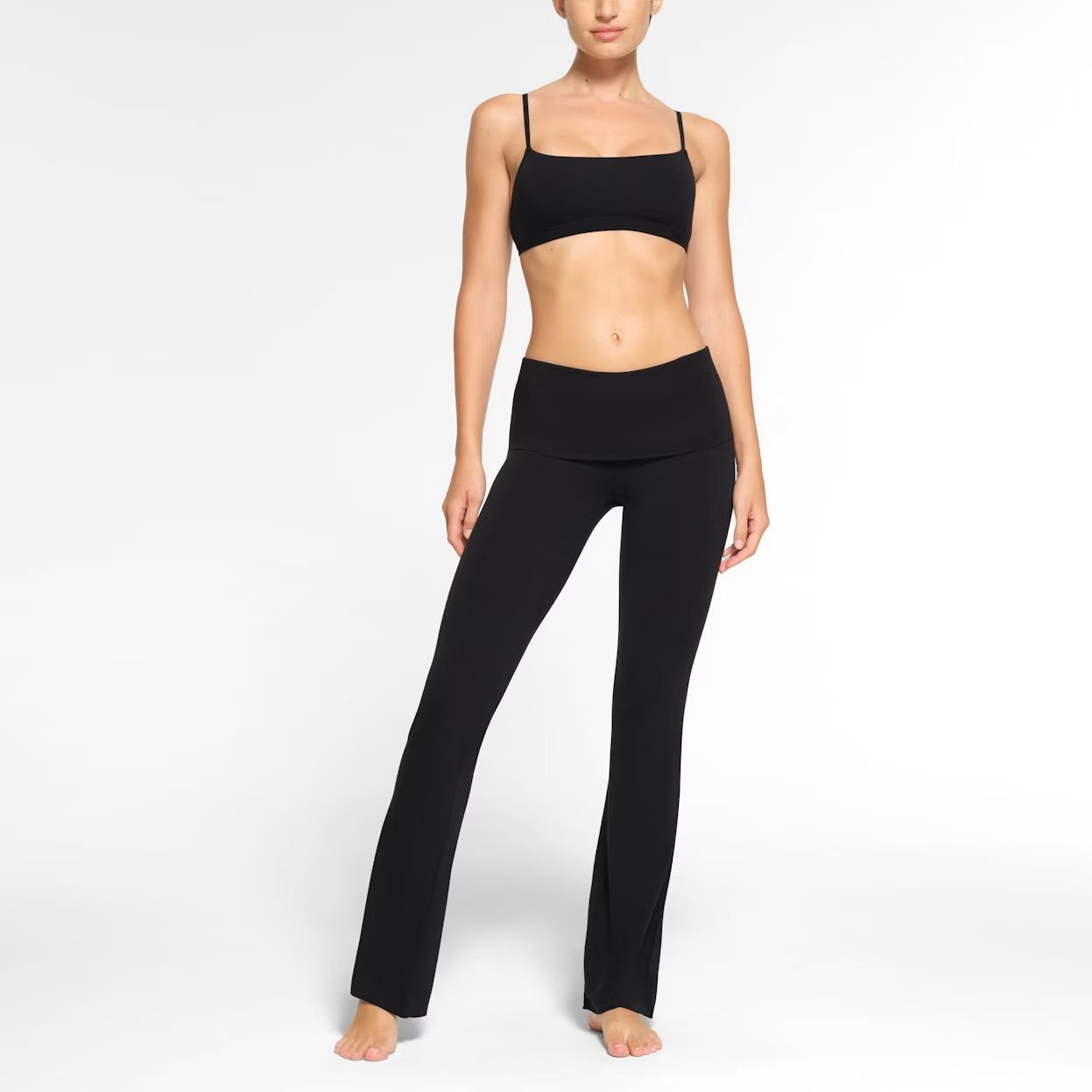 New Skims Cotton Jersey Foldover Pants