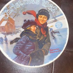 1982 Norman Rockwell Plate “Christmas Courtship”