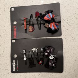 Chucky And Ghostface Hair Clips