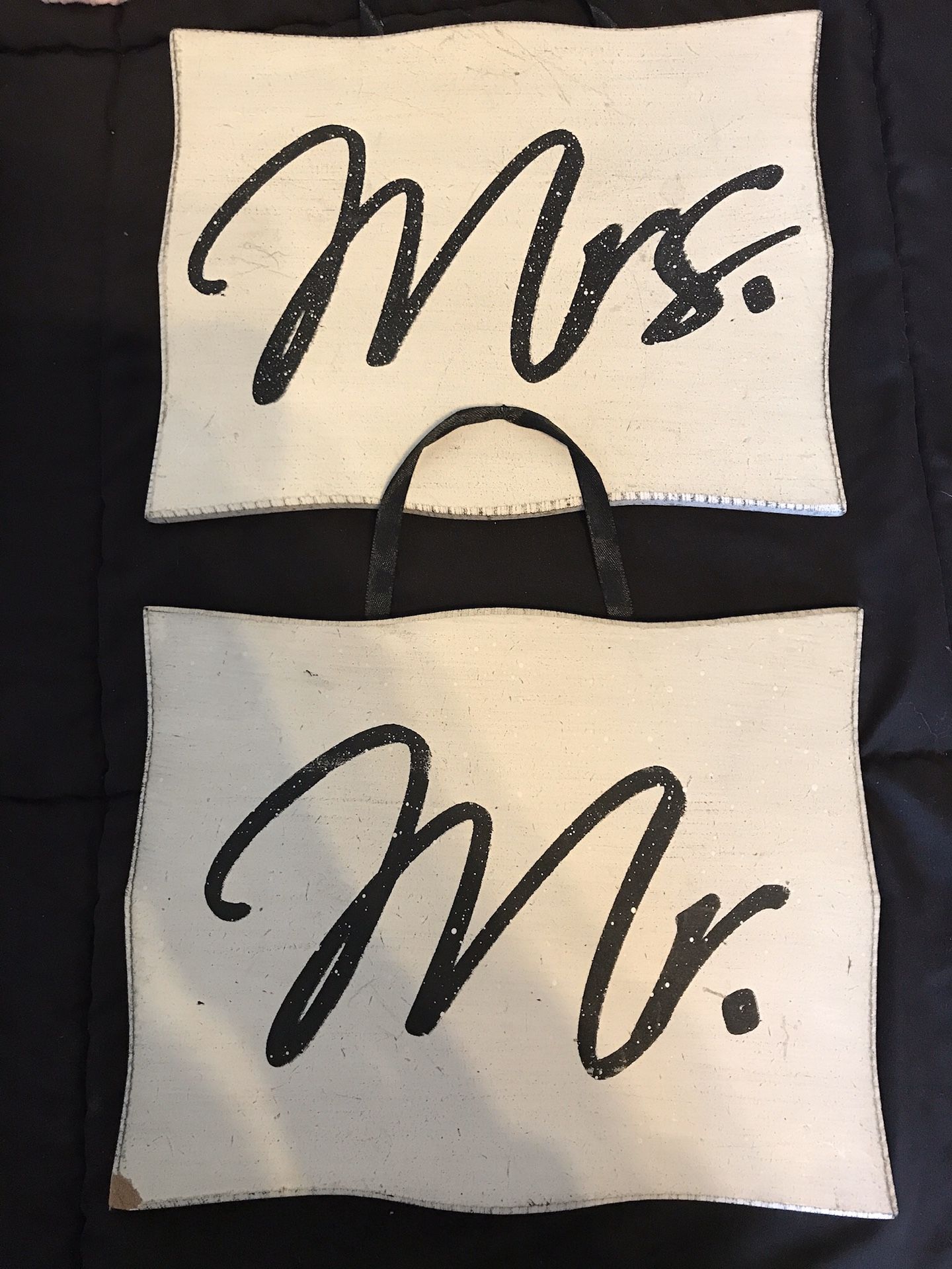 Mr. & Mrs. Wedding signs