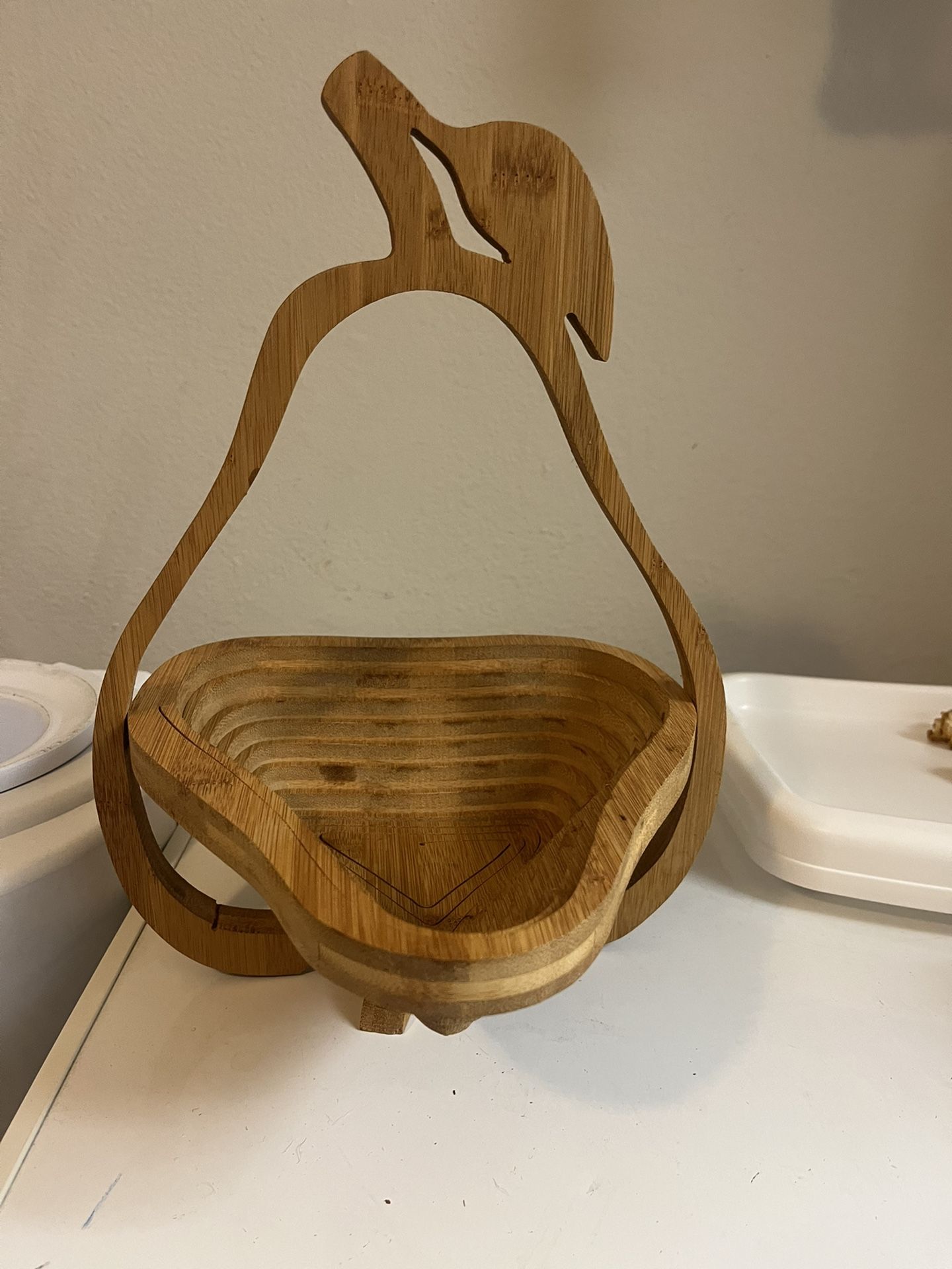 70s style pear shaped fruit basket