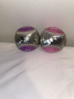 Rawlings Pink/Purple Shiny Metallic Heart Design 2 Pack (5oz/9 Inch)