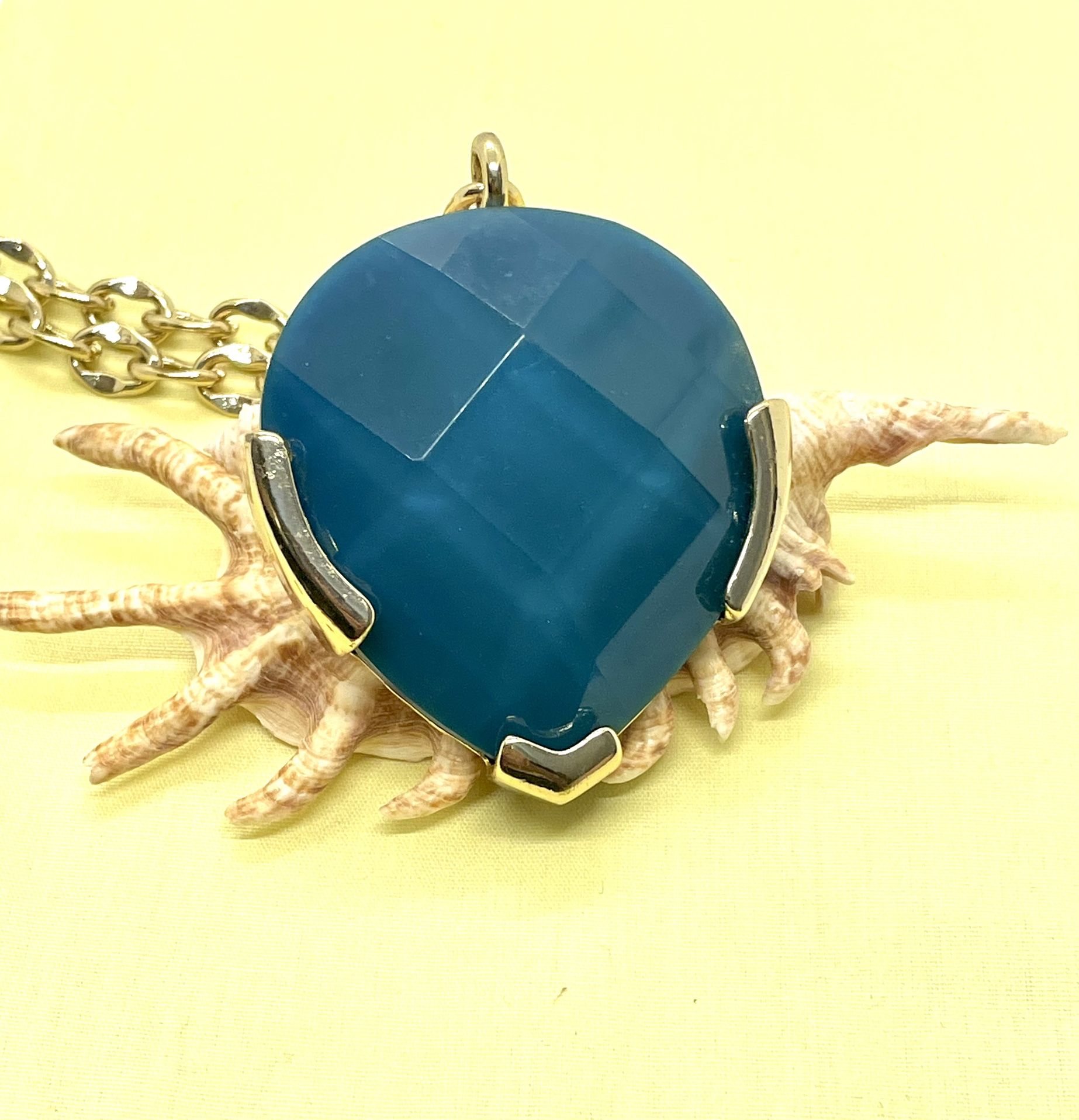 Golden Sky Blue Necklace