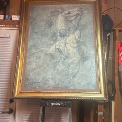 Frame Horse With A Child 