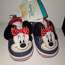 Minnie Mouse Shoes Size 3-6 Months 