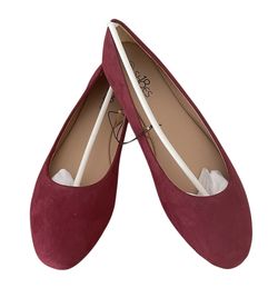 New Shoes8teen Women’s Burgundy Ballerina Ballet Flats – Size 8 