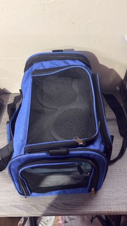 Blue Soft-Sided Pet Carrier Bag
