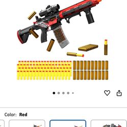 Electric Soft Bullet Toy Gun, Auto-Manual Shell Ejecting Toy Foam Blasters & Guns with 80 Soft Darts, Shooting Games Educational Toys for 6,