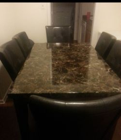 Marble Table Sits 6