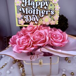 Mother's Day Eternal Roses Paper Purse Box, Rosas Eternas