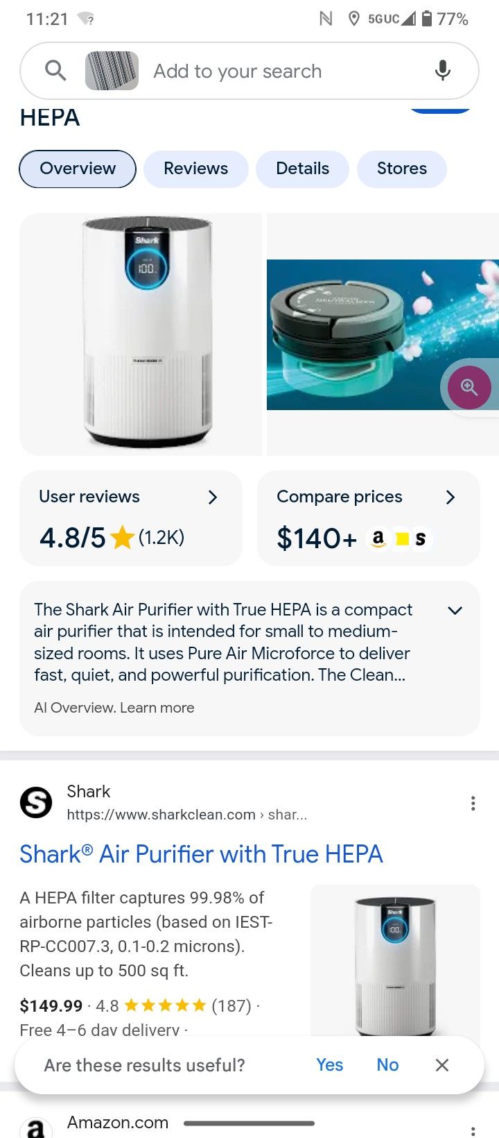 HEPA Air Purifier With Filter