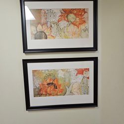 Framed Art With Glass- Set If 2