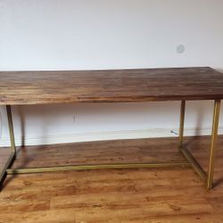 Large Dining Room Table With Gold Accents