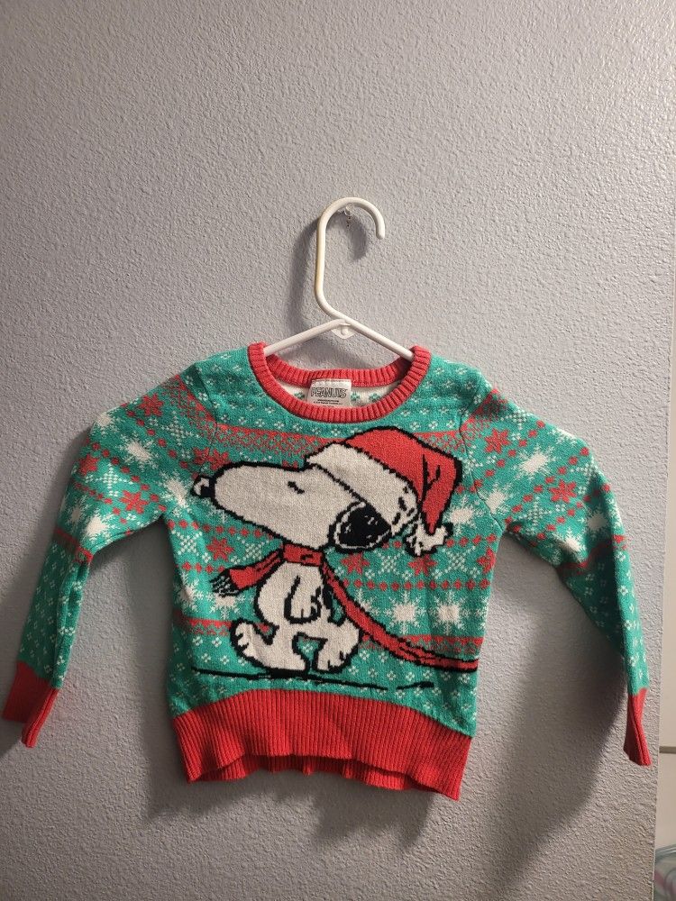 Snoopy Christmas Sweater Size 2