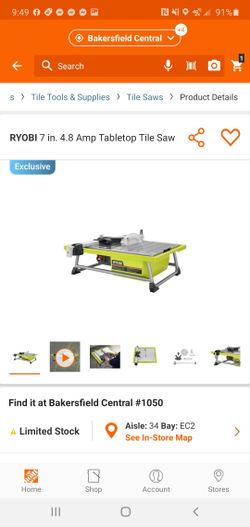 Ryobi tile saw