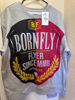 Born Fly Crewneck Sweatshirt Heather Gray