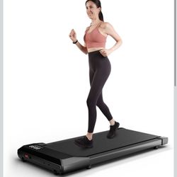 Walking Pad, Smart Under Desk Treadmill for Home Office, No-Assembly Treadmills with APP and Remote Control, LED Display, 2.5 HP Quiet Walking Jogging