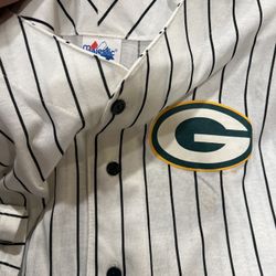 Majestic Baseball Football Jersey Green Bay Packers Large