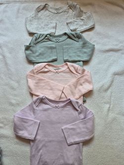 NEW! Carter's Baby Girl, Bundle Long Sleeve Onesies,  Size 6 mo