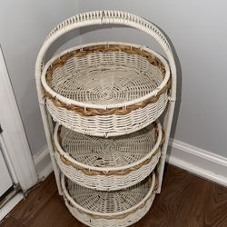 3-tier Storage woven basket for kitchen
