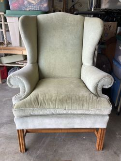 Velvet Wing Back Chair