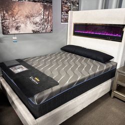 Fireplace Bed Frame! $649 🤍✨ Last One!