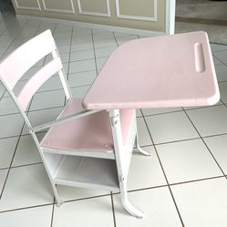 STUDENT DESK PINK & WHITE EXC COND 
