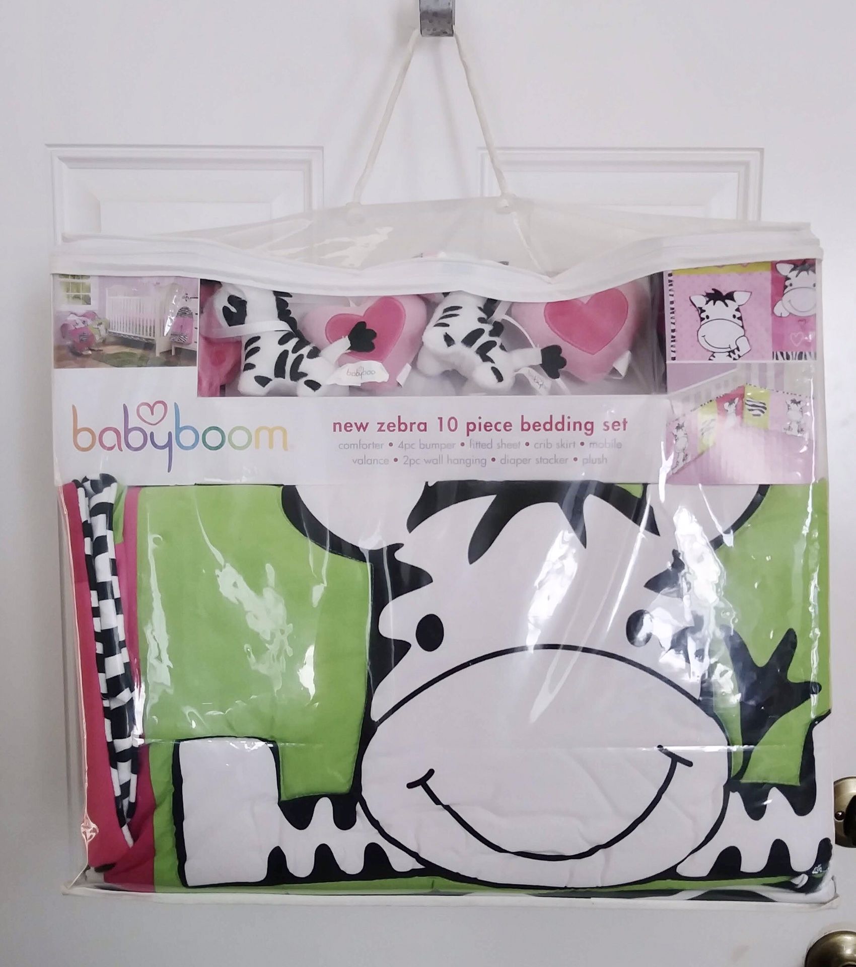 NEW Baby Boom ZEBRA 10 Piece Crib Set