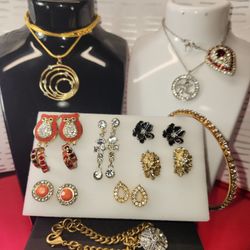 #2161, PRECIOUS VICTORIAN RHINESTONES & CRYSTAL LOT 13 ITEMS
