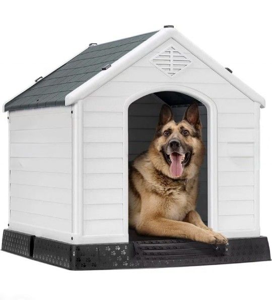 New In Box Xl Dog House Elevated Pet Shelter Dog Shade All Weather Dog Igloo Removable Roof Casa De Mascota  3 Sizes Available 