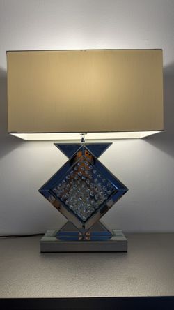 Table Lamp - Silver/White