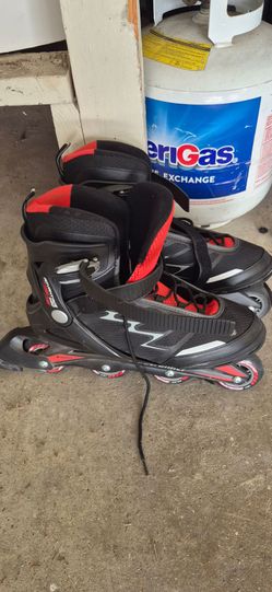 Black and Red Inline Skates