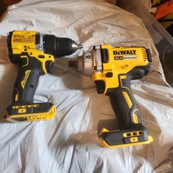 DEWALT DCF894 20V 1/2inch Cordless Impact Wrench And 20V Cordless 1/2" Drill Driver 