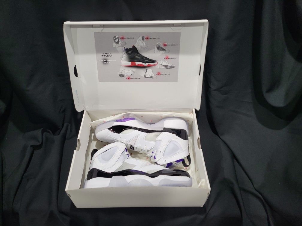 Jordan Jumpman Two Trey (DO1925-100) Men's Size 13 - White Dark Concord Black - New