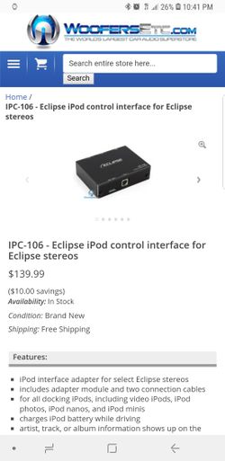 Eclipse ipc-106 ipod interface
