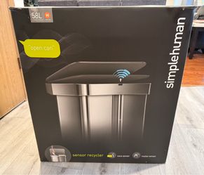SimpleHuman 58L Trash Can with Recycling