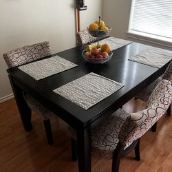 Dark Chocolate Wooden Dinner Table