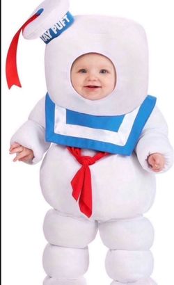 Ghostbusters Stay Puft Marshmallow Man Costume for 12/18 Month Infant Size , Baby Ghostbusters Cosplay Halloween