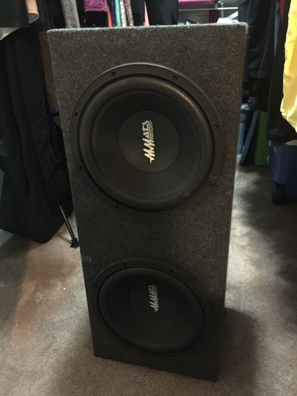 2 12" MMats Pro Audio subs with custom box