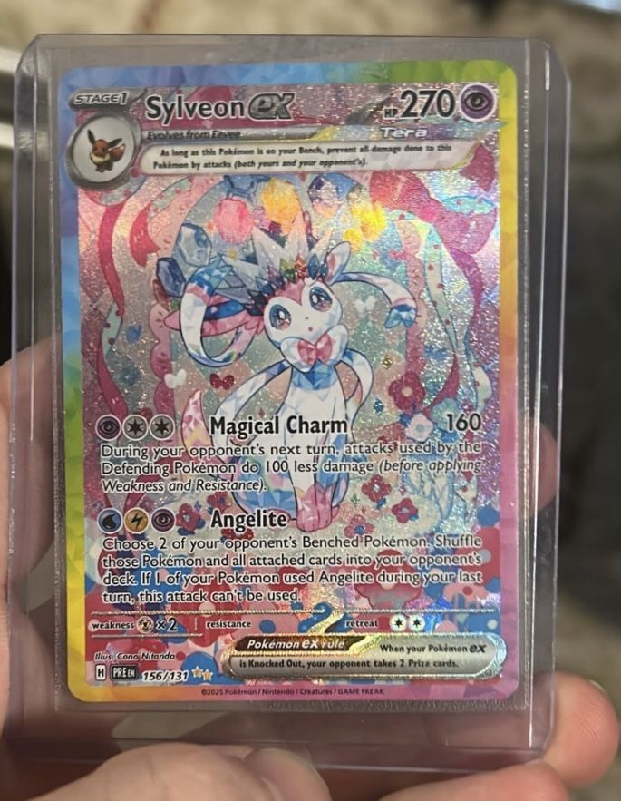 Slyveon Ex Pristmatic Evolutions Pokemon Card