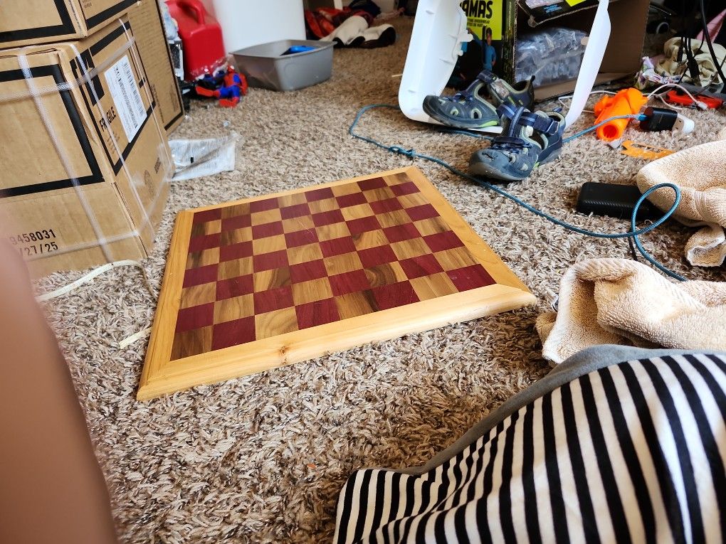 Wooden Chess Board Purple Heart Wallnut Cherry Wood