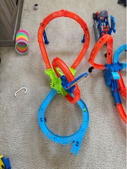 Hot wheel tracks plus crane and more
